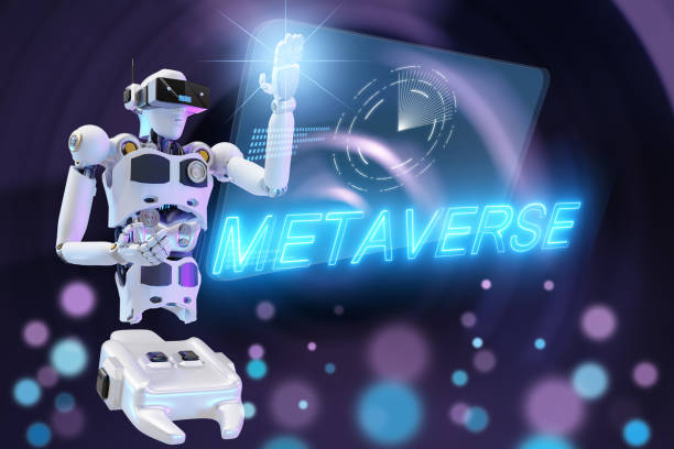 istock Robot metaverse VR avatar reality game virtual reality of people blockchain technology investment, business lifestyle virtual reality vr world connection cyber avatar metaverse people 2022 3D RENDER 1357059365