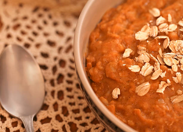 Harvest Pumpkin Oatmeal Close Overhead