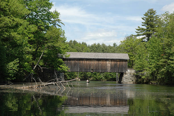 Babb's Bridge, Windham, ME stock photo