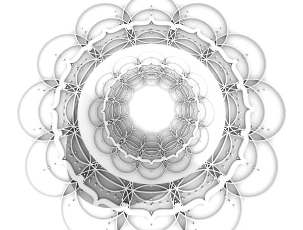 Decorative design element. Circular ornamental symbol. Islam, Arabic and Indian, ottoman motifs. 3d rendering