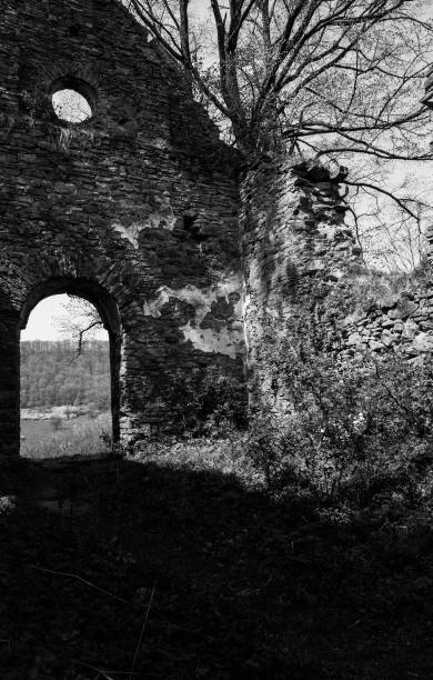istock Interior of a ruined church 1357079531