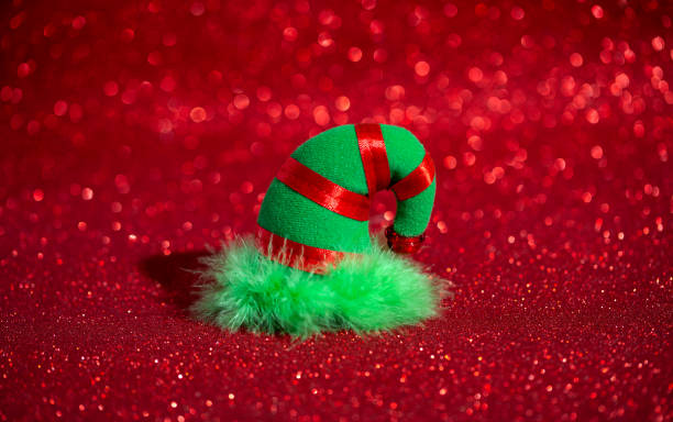 Witch wool hat isolated on white background. Halooween cloth.