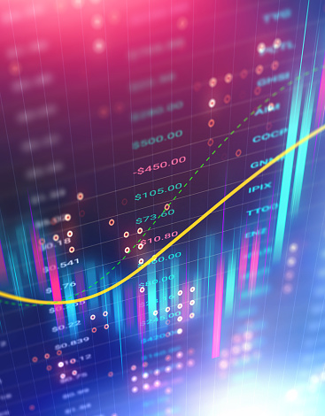 Currency and Exchange Stock Chart for Finance and Economy Display