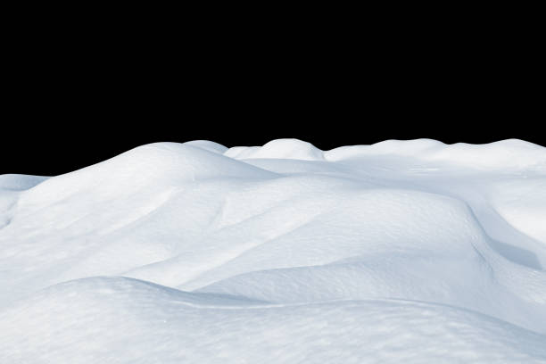 istock Snow drifts on a black isolated background. 1357085983