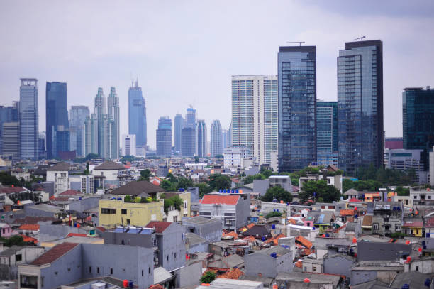 istock Jakarta scene, high rise building, dense population 1357088493