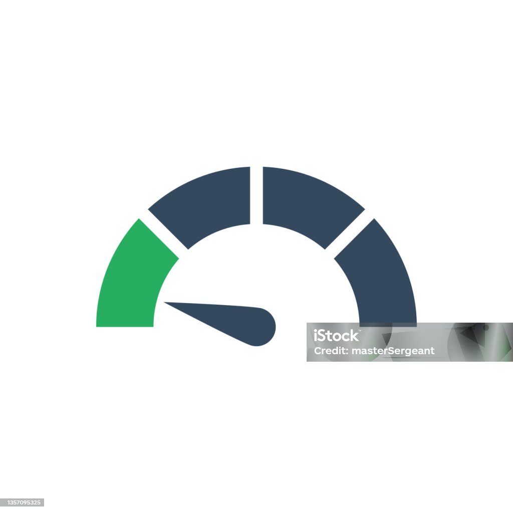 gauge indicator with left green sector vector icon Icon Symbol stock vector gauge indicator with left green sector vector icon Icon Symbol stock vector