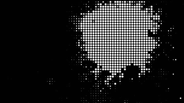 Halftone blots of dots on the alpha channel.