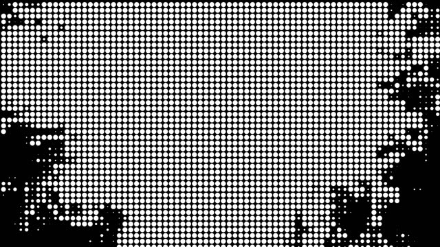 Halftone blots of dots on the alpha channel.