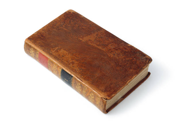 istock Old antique book on a white background. Early 18th century 1357099922