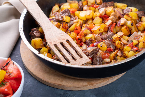 istock Homemade roast with potatoes 1357101788