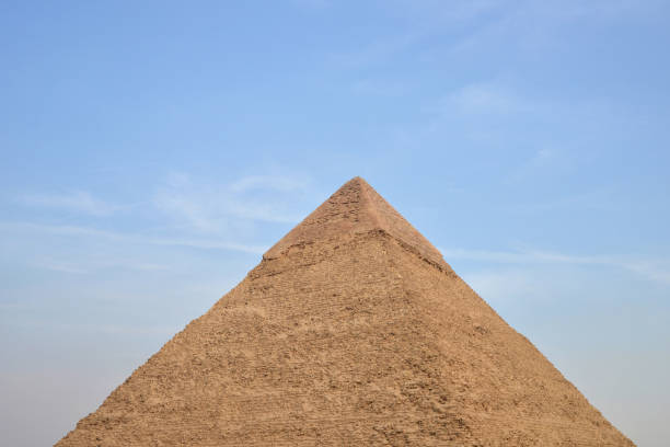 The Pyramid of Chephren closeup. Giza; Egypt: The Pyramid of Chephren closeup. pyramid giza pyramids close up egypt stock pictures, royalty-free photos & images