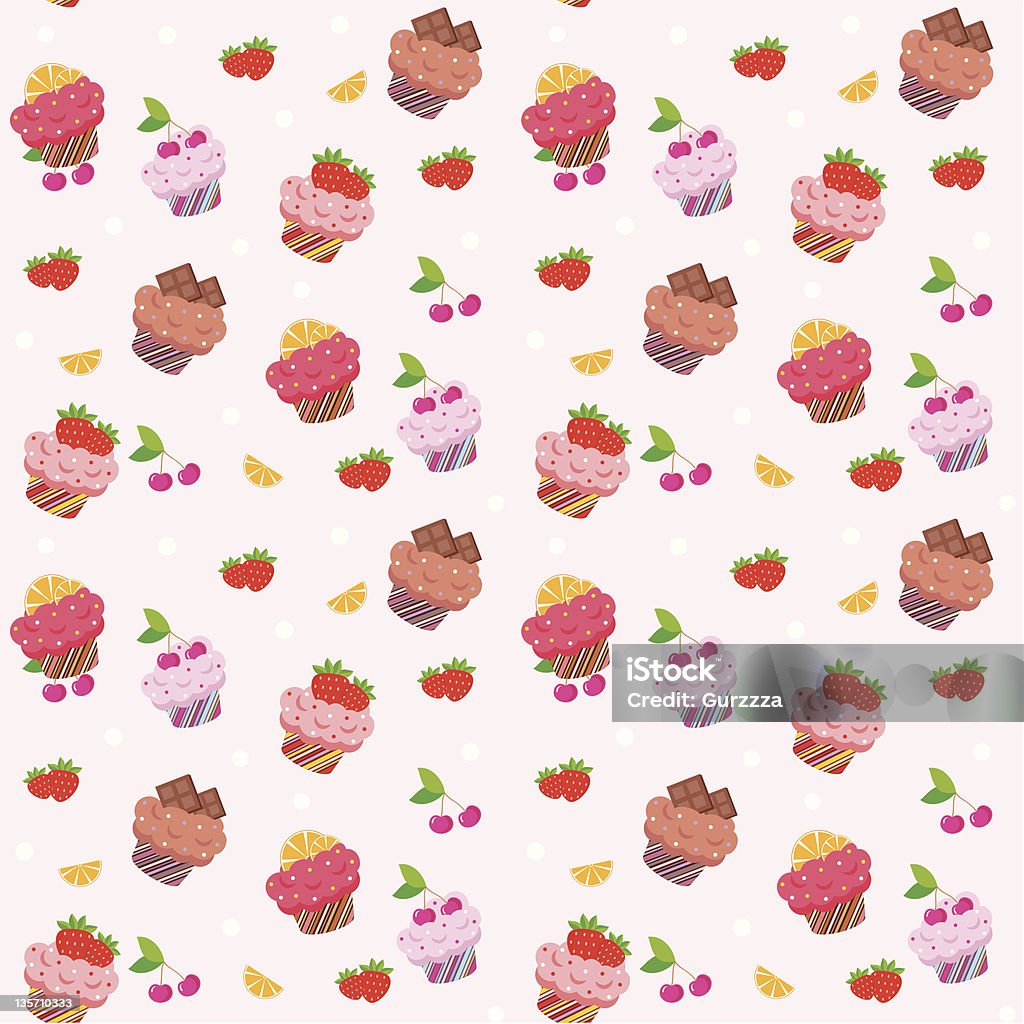 Seamless cupcake pattern. vector, color full, seamless, pattern Backgrounds stock vector