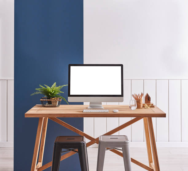 istock modern home interior study room and wooden desk 1357104150
