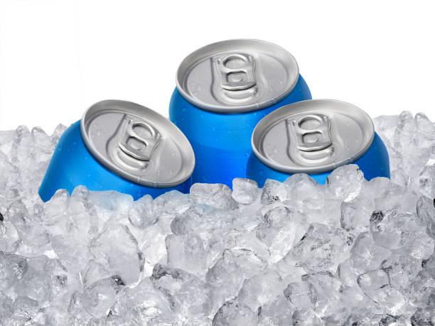 istock Can of cold beverage, ice cubea. Summer refreshing drink 1357104356