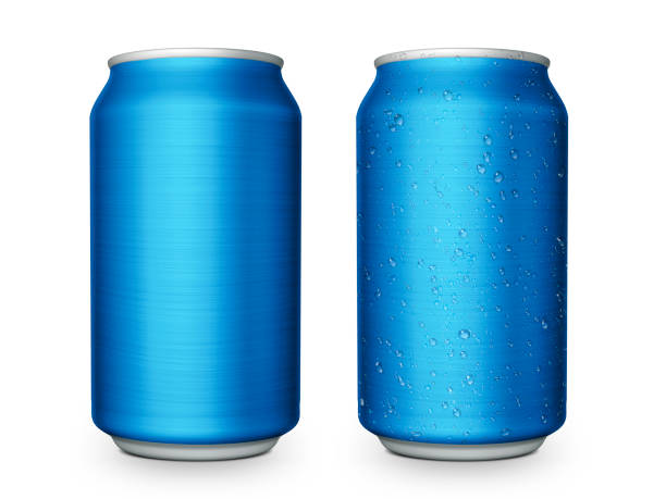 istock Aluminum cans on white background For design 1357104582