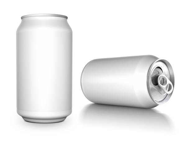 istock Aluminum cans on white background For design 1357105365