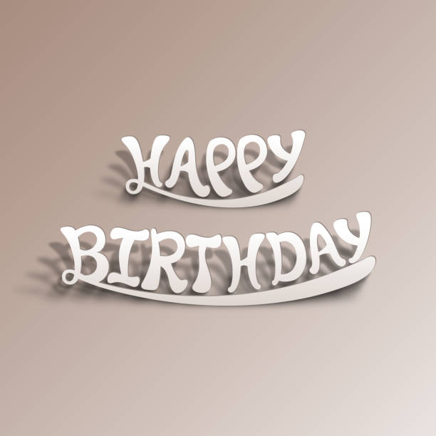 istock Illustration of happy birthday with beautiful calligraphy. 1357106960