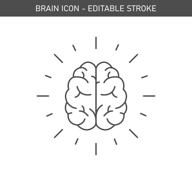 stockillustraties, clipart, cartoons en iconen met human brain icon vector design. - menselijke hersenen