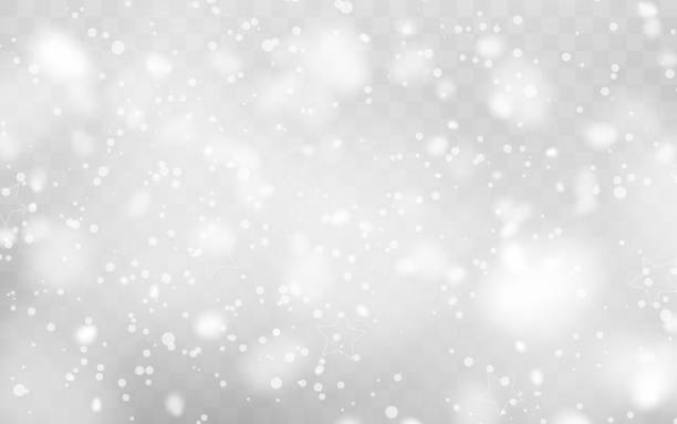istock Png Vector heavy snowfall, snowflakes in different shapes and forms. Snow flakes, snow background. Falling Christmas 1357109645