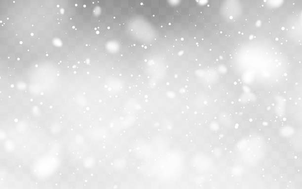 istock Png Vector heavy snowfall, snowflakes in different shapes and forms. Snow flakes, snow background. Falling Christmas 1357109663