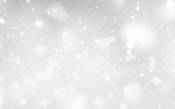 istock Png Vector heavy snowfall, snowflakes in different shapes and forms. Snow flakes, snow background. Falling Christmas 1357109669