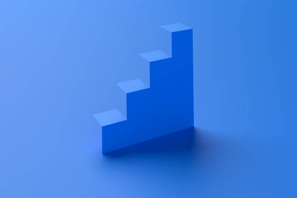 istock Growth concept: A symbolic staircase reaching higher and higher. 1357109702
