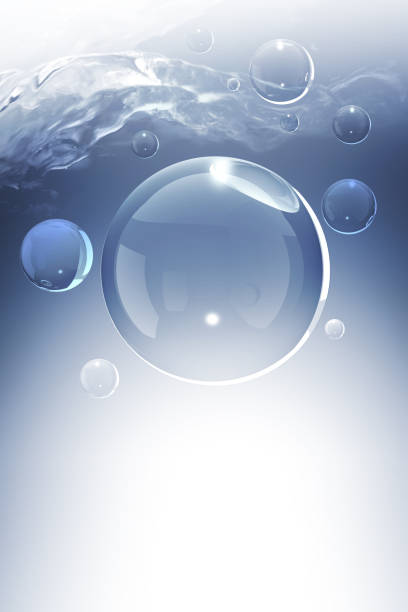 istock Cool wave and beautiful transparent glass sphere 1357110712