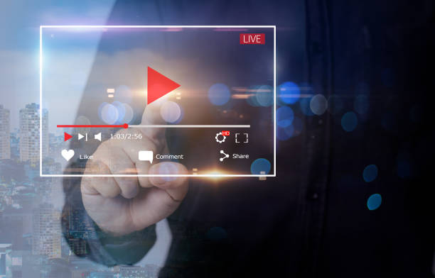 istock Live video marketing concept. 1357111818