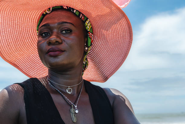 istock African woman in hat 1357114175