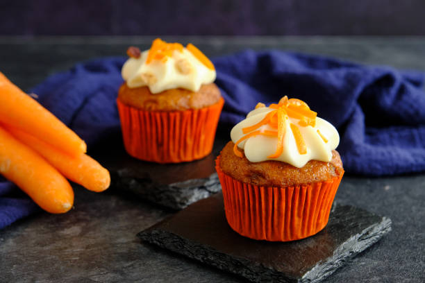 istock carrot cakes in close-up on a dark background 1357114329