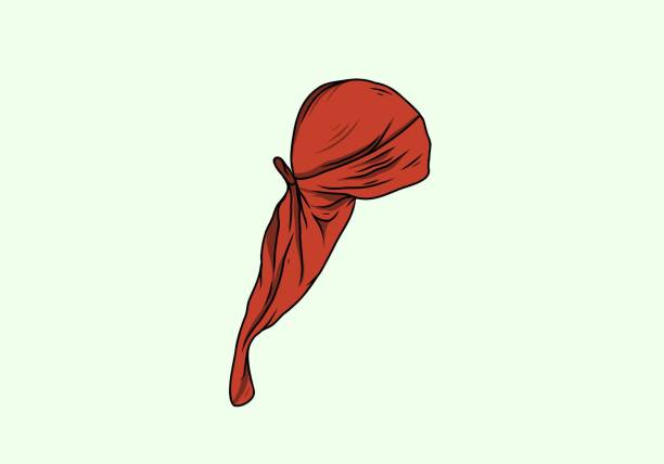 illustrations, cliparts, dessins animés et icônes de couleur rouge du design d’illustration durag - do rag