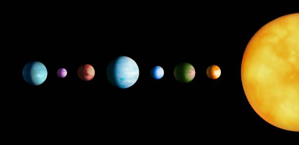 istock Planets near their star. Alien planetary system. 1357116662