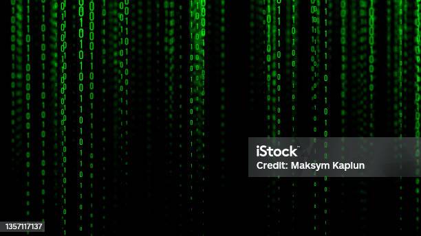 Green Matrics Coding Green Matrix Background Technology Stream Binary Code Digital ...
