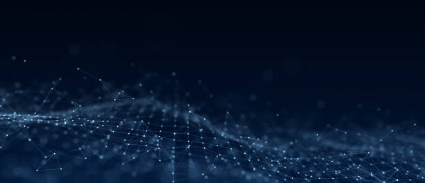istock Abstract background with glowing particles. Digital moving wave. Futuristic illustration with explosion of data. 3d rendering. 1357117353