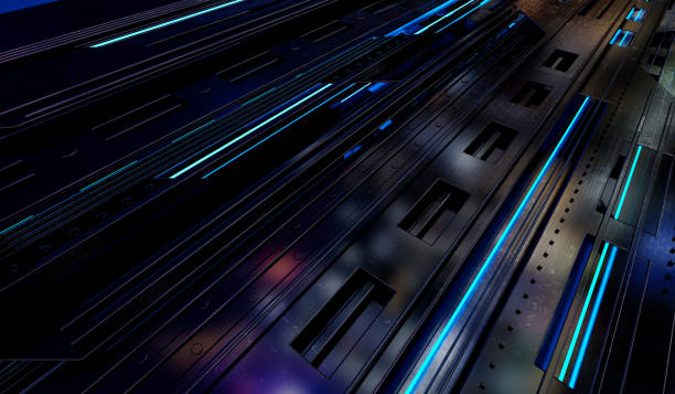 istock 3d abstract technology background from metal parts. 3d rendering 1357120204