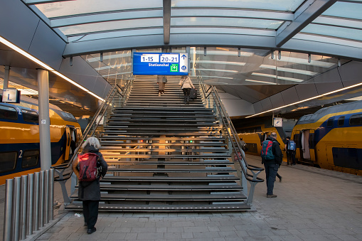 Staircase At The Central Train Station At Utrecht The Netherlands 27-12-2019