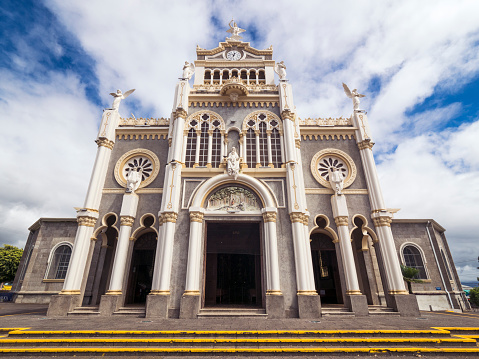 The Basílica de Nuestra Señora de los Ángeles (Our Lady of the Angels Basilica) - a Roman Catholic basilica in Costa Rica, located in the city of Cartago and dedicated to the Virgen de los Pardos, officially known as Virgen de los Ángeles (the Lady of the Angels). The basilica was built in 1639 and was partially destroyed by an earthquake. The basilica has since been restored and constitutes a unique mix of colonial architecture as well as 19th century Byzantine style.