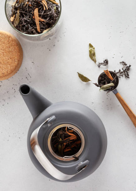 Black spicy tea stock photo