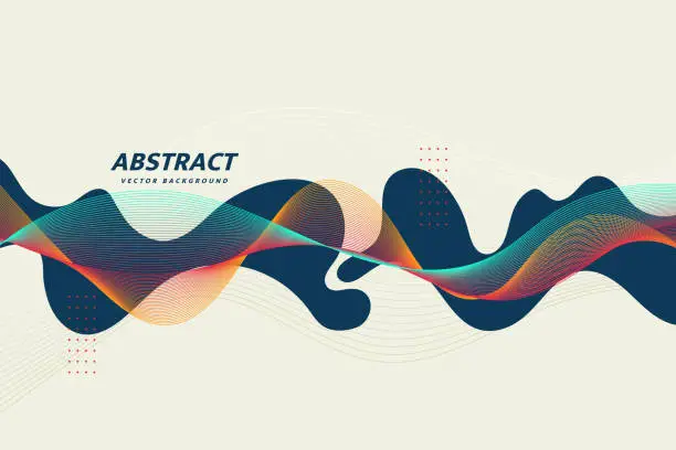 Vector illustration of Abstract lines background. Template design