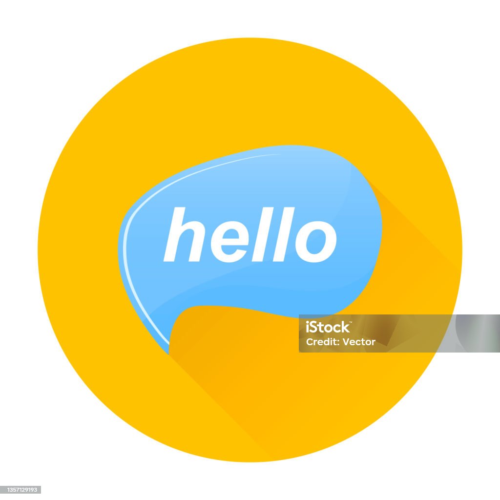 Helloという言葉を持つポップアップウィンドウmsポップアップウィンドウのアイコンは黄色の背景に青ですベクトル漫画のイラストベクトル