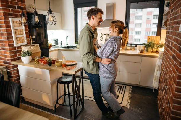 istock Happy young couple 1357129262