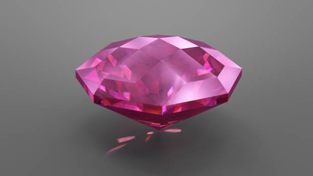 istock Rubellite Faceted Gemstone On Neutral Background 1357131600