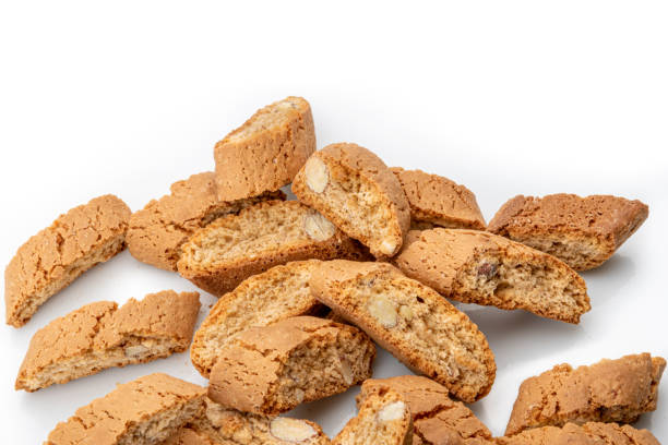 włoskie ciasteczka cantuccini - biscotti isolated cantucci almond zdjęcia i obrazy z banku zdjęć