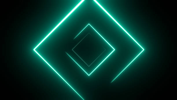 istock Colorful glow strokes. Neon light square. 1357138158