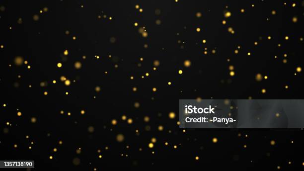 Flicker Abstract Particles Golden Dust Background Stock Photo - Download Image Now