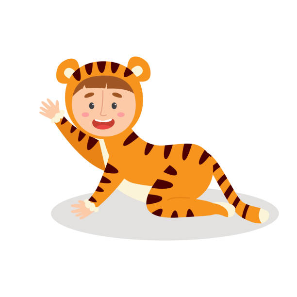 istock A boy in a tiger costume, symbol 2022 1357146618