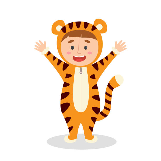 istock A boy in a tiger costume, symbol 2022 1357146619