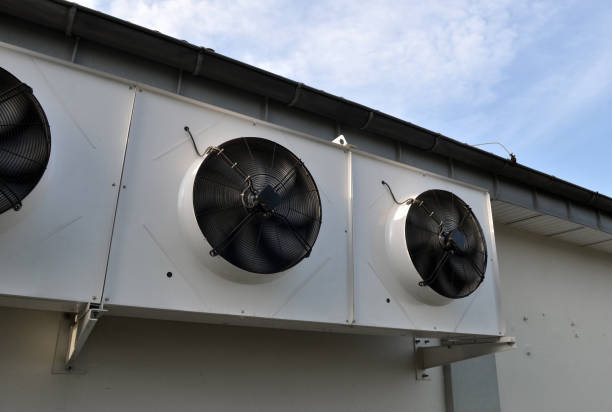 istock Air conditioning system assembled on wall of a building 1357148719