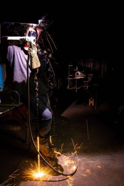 istock Portrait of a welder. 1357149599