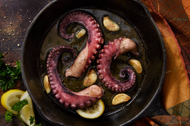 istock Braised Octopus in Garlic, Lemon and Olive Oil 1357150958